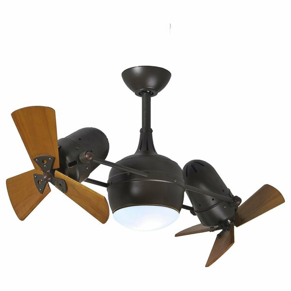 Matthews Fan Co Dagny With Light Kit-Textured Bronze-Wood Blades DGLK-TB-WD